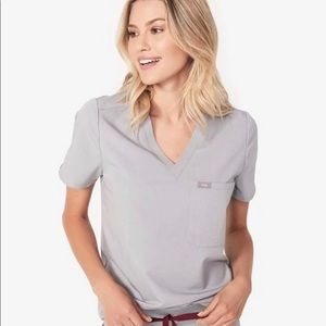 Cement Small Figs Scrub Top